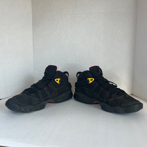 Nike Air Jordan 6 Rings Black Red Sulfur Basketball Shoes Men's Size 13 - Picture 4 of 11